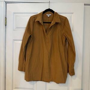 Croft & Barrow Tan Long Sleeve Blouse